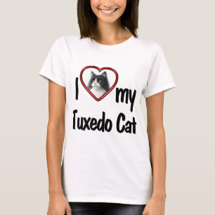 Eu Corto Meu Gato Tuxedo - Foto Caindo Em T-Shirt