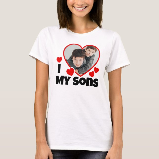 Eu Corto Os Meus Filhos Foto Personalizada T-Shirt (Frente)