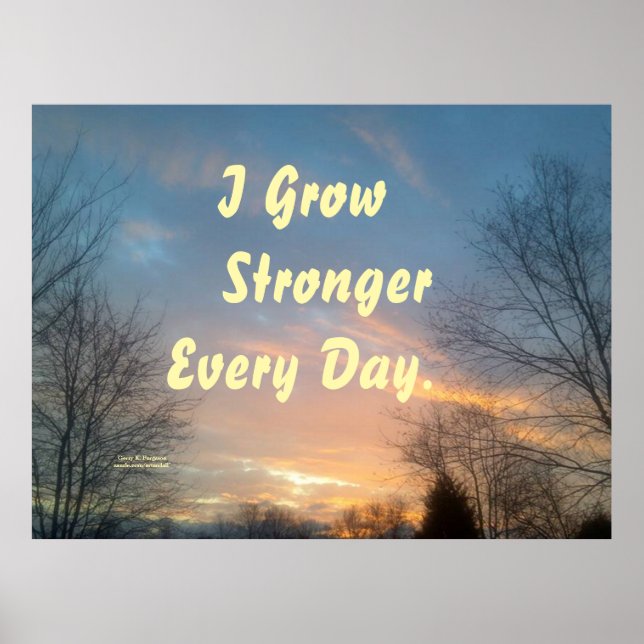 EU CRESÇO MAIS FORTE A POSTER DE MOTIVAÇÃO DO DIA  (Frente)