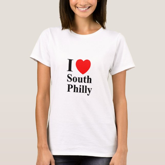 Eu das mulheres amo o T-SHIRT sul de Philly (Frente)