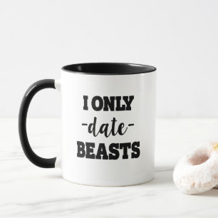 Eu dato somente animais caneca de café das