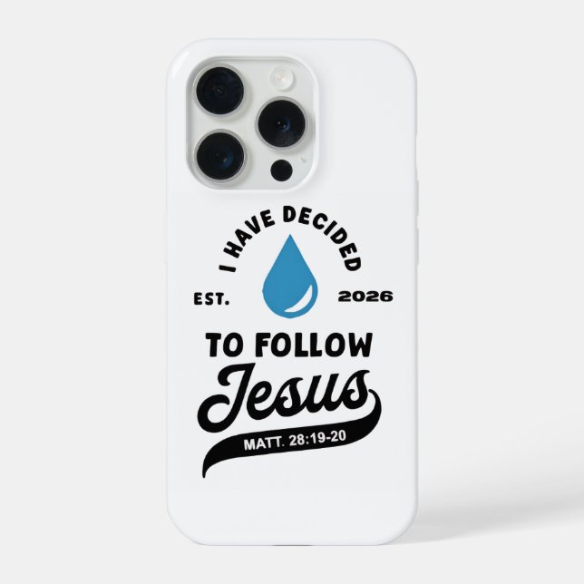 Eu decidi seguir Jesus - Capinha de celular cristã (Verso)