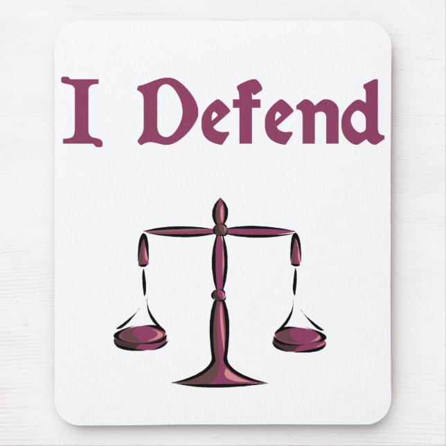 Eu defendo o advogado Mousepad (Frente)