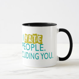 Eu deio pessoas de caneca de café