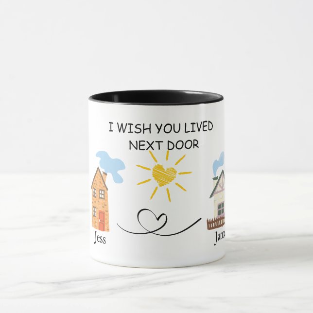 Eu desejo que você vivesse Caneca de café com nome (Centro)