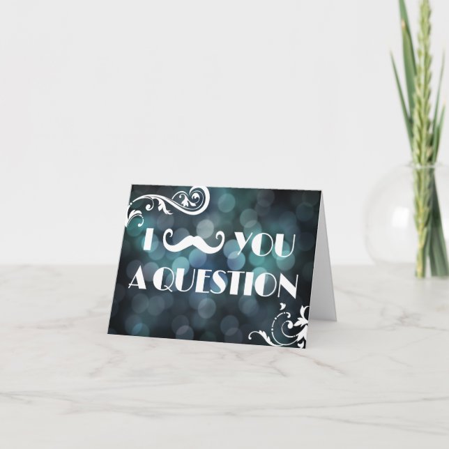 Eu Devo a Você Uma Pergunta Convites Luzes Bokeh (Frente)