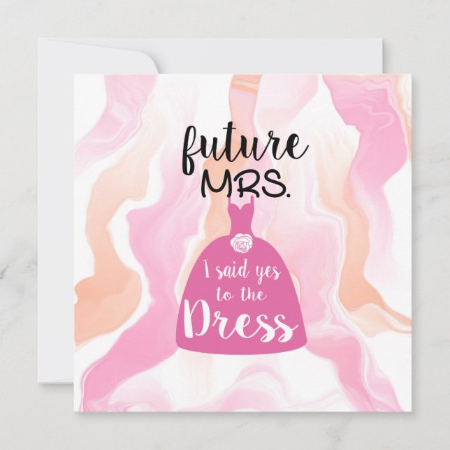 Eu disse sim a esta noiva Chá de panela rosa (Frente)