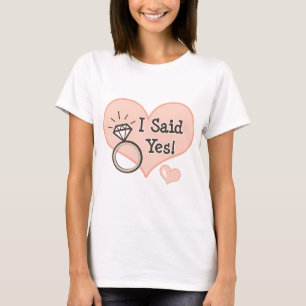 Eu Disse Sim Camiseta Noivado