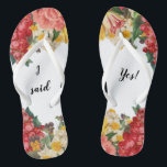 Eu disse sim! Chinelos com design floral pintado<br><div class="desc">O verão está aqui e a praia é chamar,  psta sobre estes chinelos com design floral bonito e deixe todos sabem sobre sua resposta.</div>
