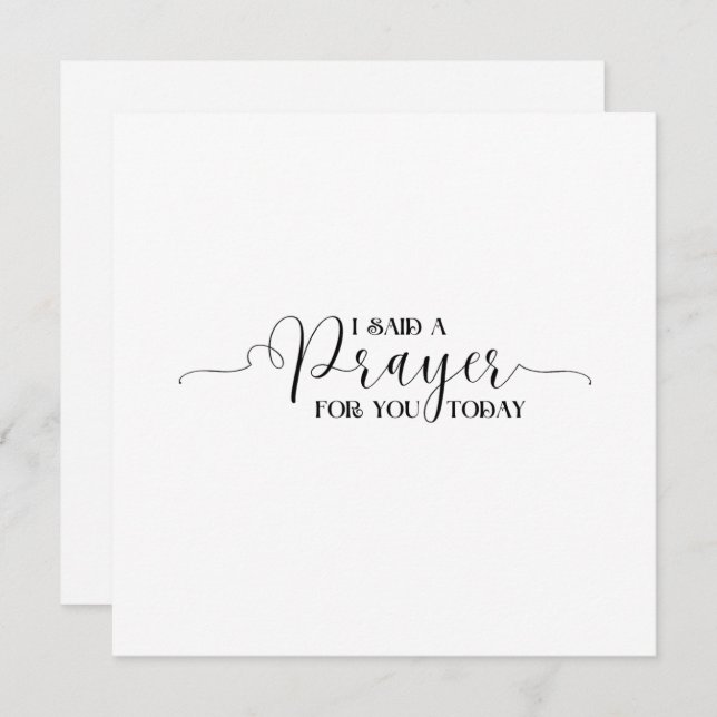 Eu disse uma oração para você hoje (Frente/Verso)