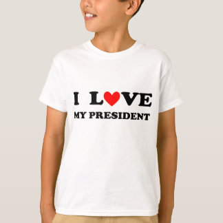 Eu do miúdo "amo meu presidente" t-shirt