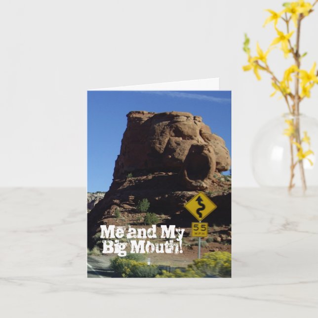 Eu e a minha boca grande, sinto muito! Cartão (Flor Amarela)