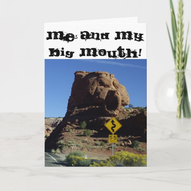 Eu e a minha boca grande, sinto muito! Cartão (Frente)