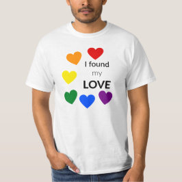 Eu encontrei meu t-shirt do orgulho do amor
