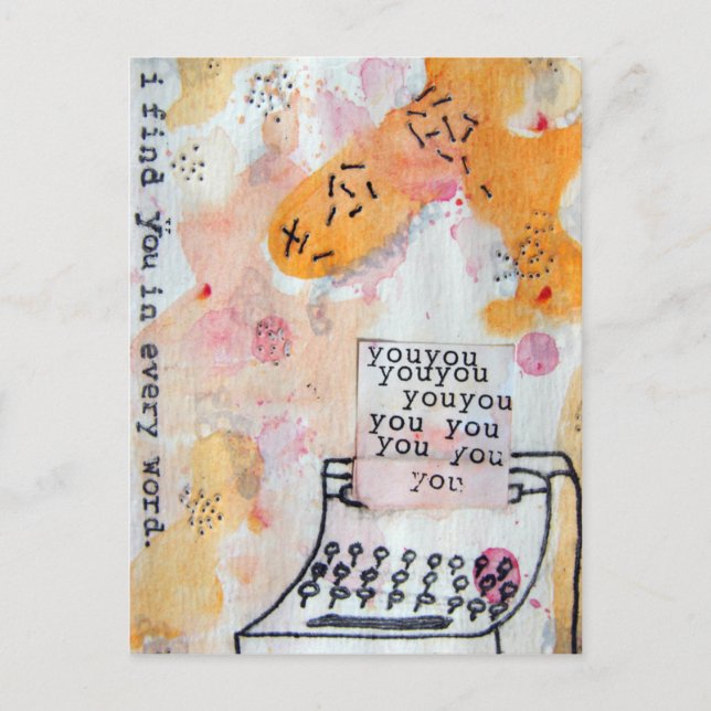 Eu Encontro Você Em Cada Cartão Postal de Palavra (Frente)