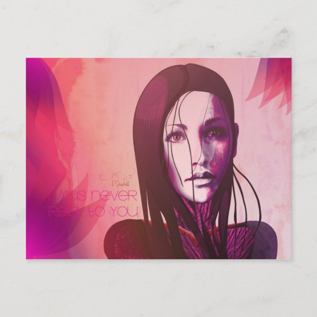 Eu era nunca real a você cartão (Frente)