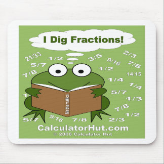 Eu escavo a matemática Mousepad das frações