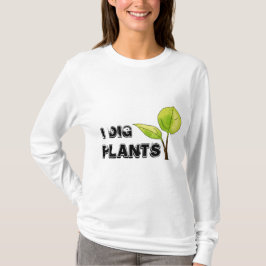 Eu escavo o t-shirt das plantas