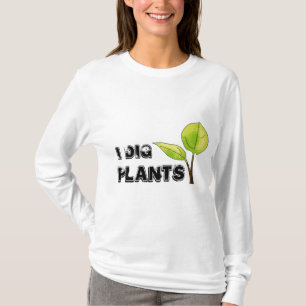 Eu escavo o t-shirt das plantas
