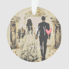 Eu escolho você adorando ornamento