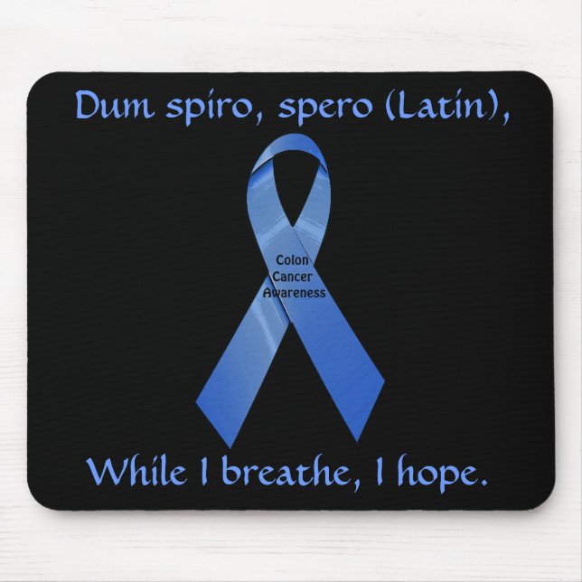 Eu Espero que o Mousepad da Consciência do Cancer  (Frente)