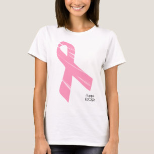 eu espero - t-shirt cor-de-rosa da fita