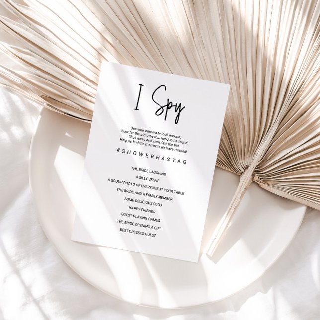 Eu espio Casamento ou Cartão de Jogo de Chá de pan (Criador carregado)