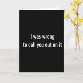 Eu Estava Errado, Meu Cartão Ruim