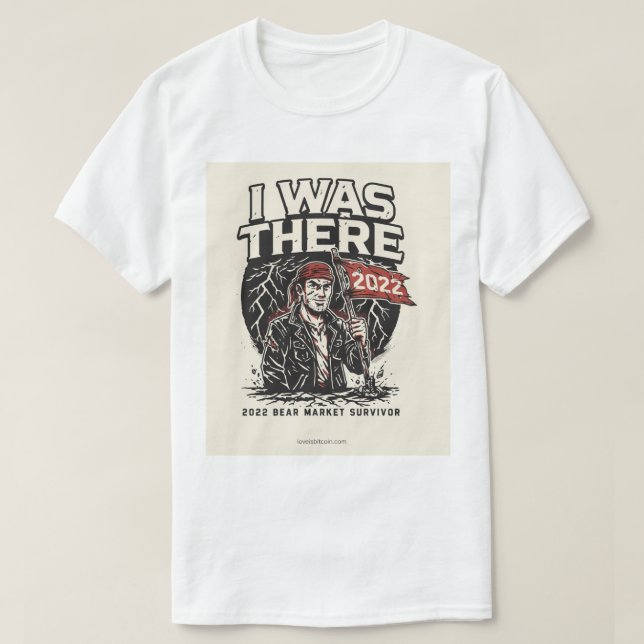 EU ESTAVA LÁ - Camiseta masculina Bitcoin (Frente do Design)