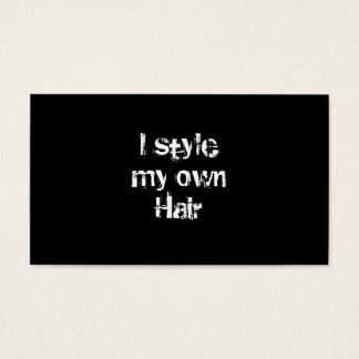 Eu estimo meu próprio cabelo. Preto e Branco.