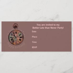 Eu estou atrasado, mim sou tarde convite tardivo