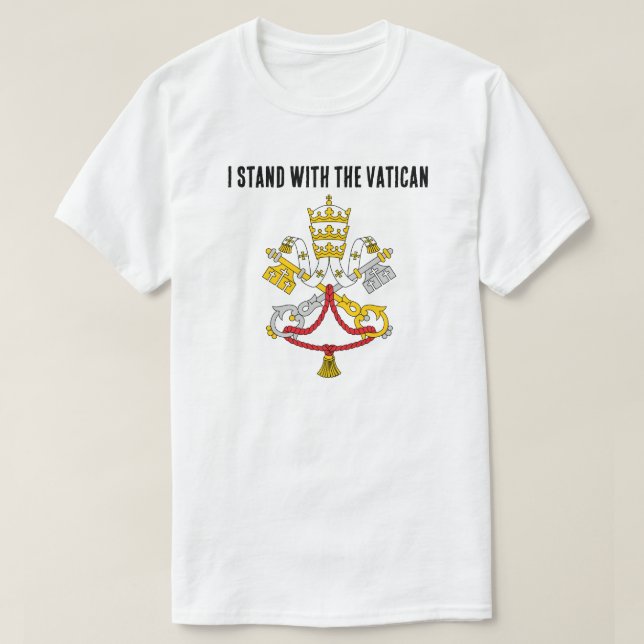Eu estou com a camiseta do Vaticano (Frente do Design)