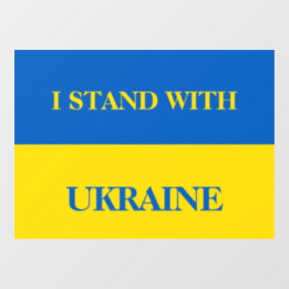 Eu estou com a Ucrânia. Bandeira da Ucrânia.