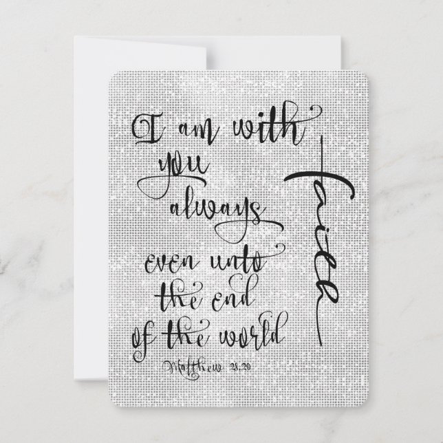 Eu Estou Com Você Sempre Bíblia Verso Cristão (Frente)
