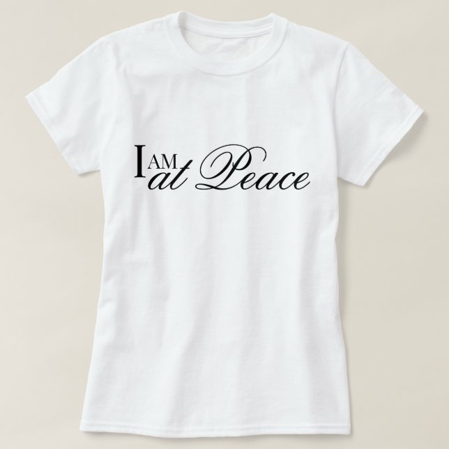 Eu estou em paz afirmação metta oração Camiseta (Frente do Design)