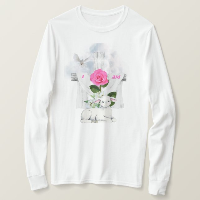 Eu Estou Levantado Com A Camisa De Capa Longa (Frente do Design)