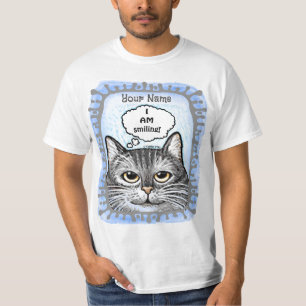 Eu Estou Sorrindo  Camiseta de Gato Ratos