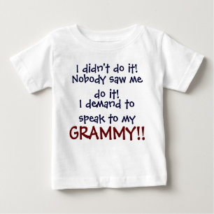 Eu exijo falar a meu GRAMMY! T-shirt infantil
