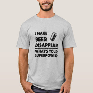 Eu faço cerveja desaparecer - camisa básica mascul