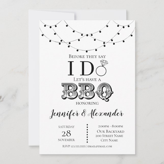 Eu faço chá de casais de festa de noivado de churr (Frente)