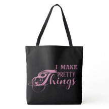 Eu Faço Coisas Bonitas Bolsa Tote de Ombro 18"