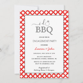 Eu faço convite de festa de noivado BBQ