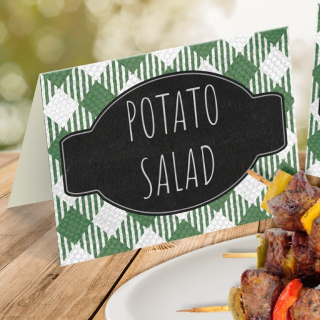 Eu faço etiqueta de comida dobrada / em tenda para (Criador carregado)