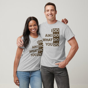 Eu faço o Aikido… T-shirt do Raglan