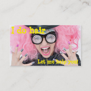 Eu faço o cartão de visita do cabelo
