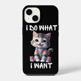 Eu Faço O Que Preciso De Capas de iphone De Gato
