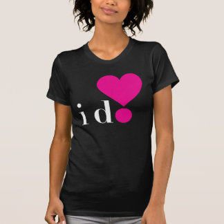 Eu faço! T-shirt básico escuro das senhoras