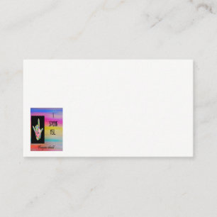 Eu falo o cartão de visita do ASL