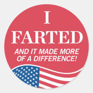 Eu Farted etiqueta de votação