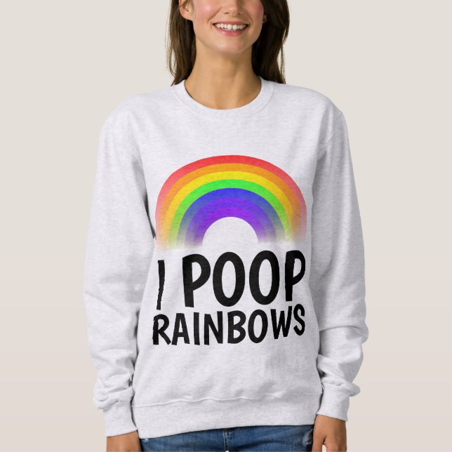 Eu FECO ARCO-ÍRIS Camisetas engraçadas (Frente)